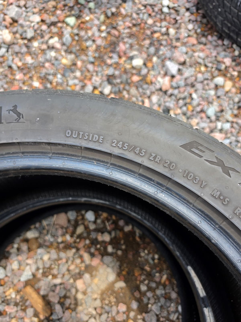 245/45R20 Pair (2 Used Tires) Continental Extreme Contact