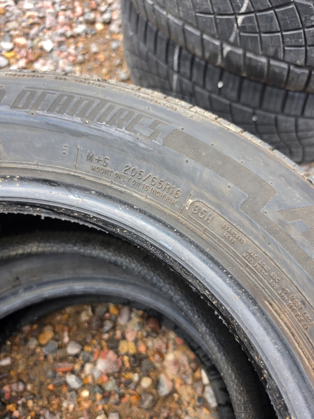 205/65R16 Pair (2 Used Tires) Dean Tires Road Control