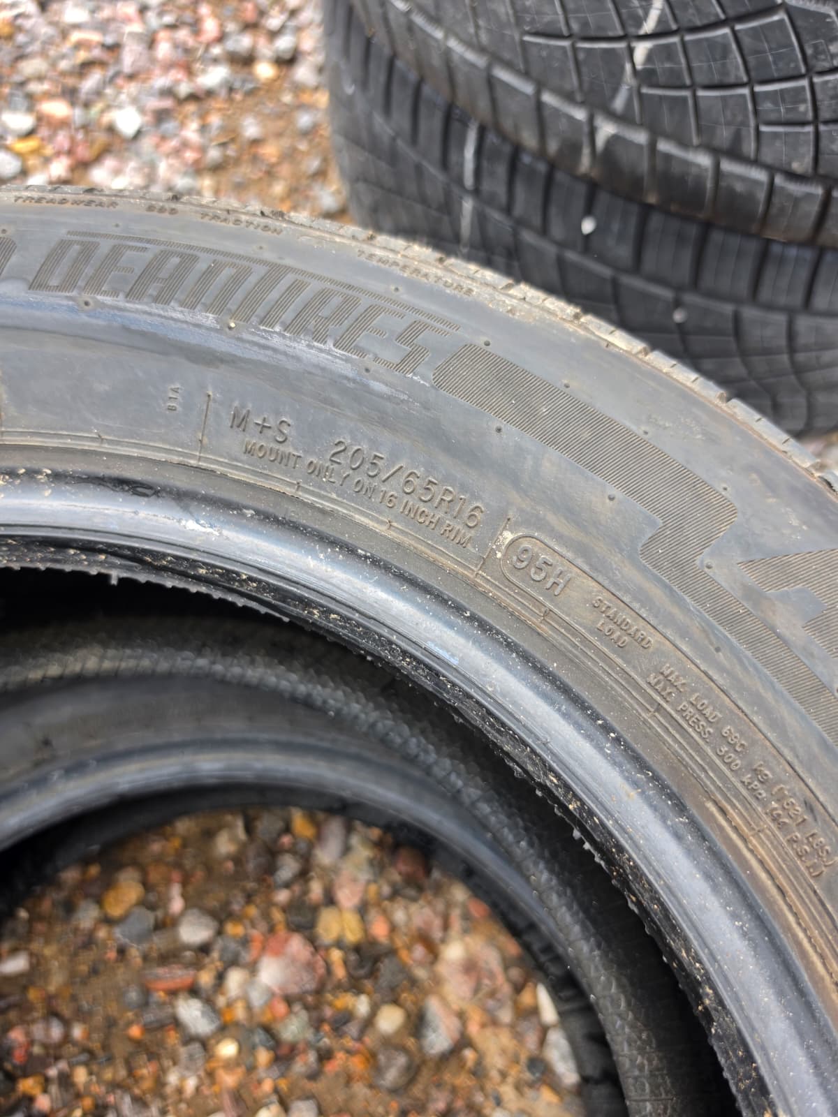205/65R16 Pair (2 Used Tires) Dean Tires Road Control