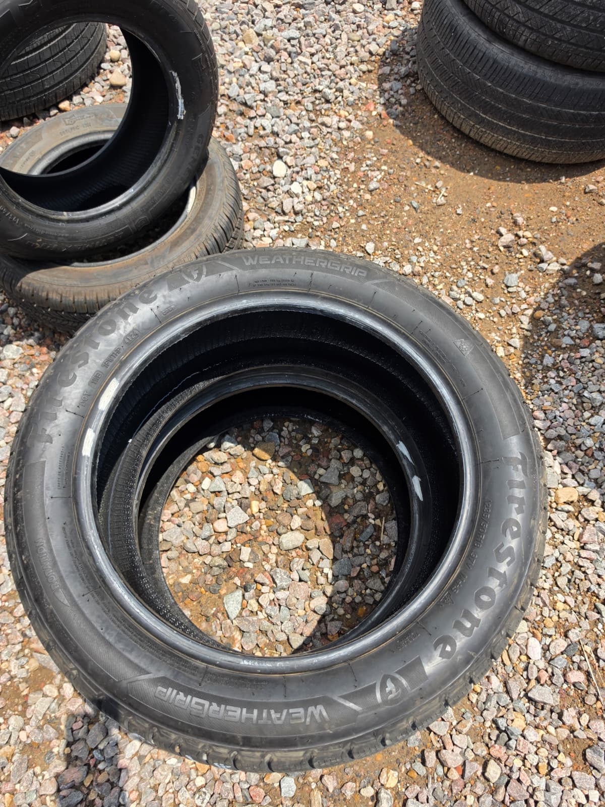 235/50R18 Pair (2 Used Tires) Firestone WeatherGrip