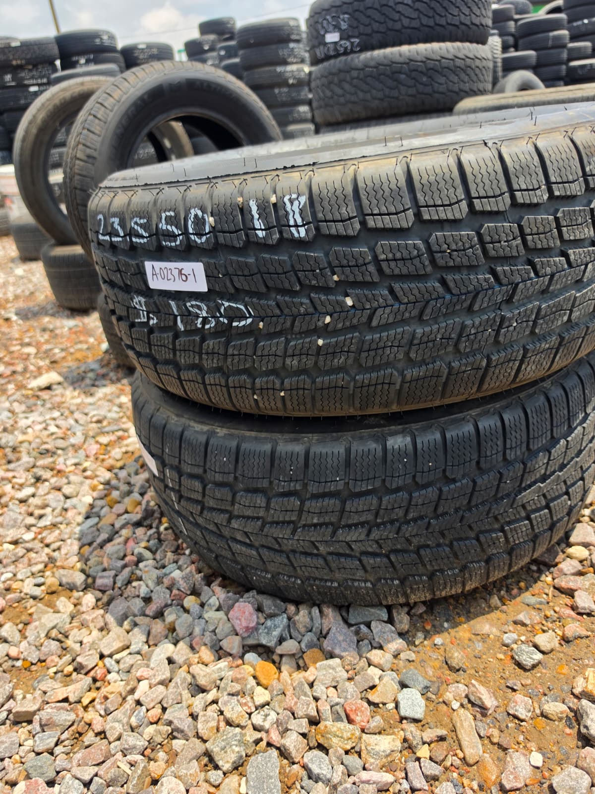 235/50R18 Pair (2 Used Tires) Firestone WeatherGrip