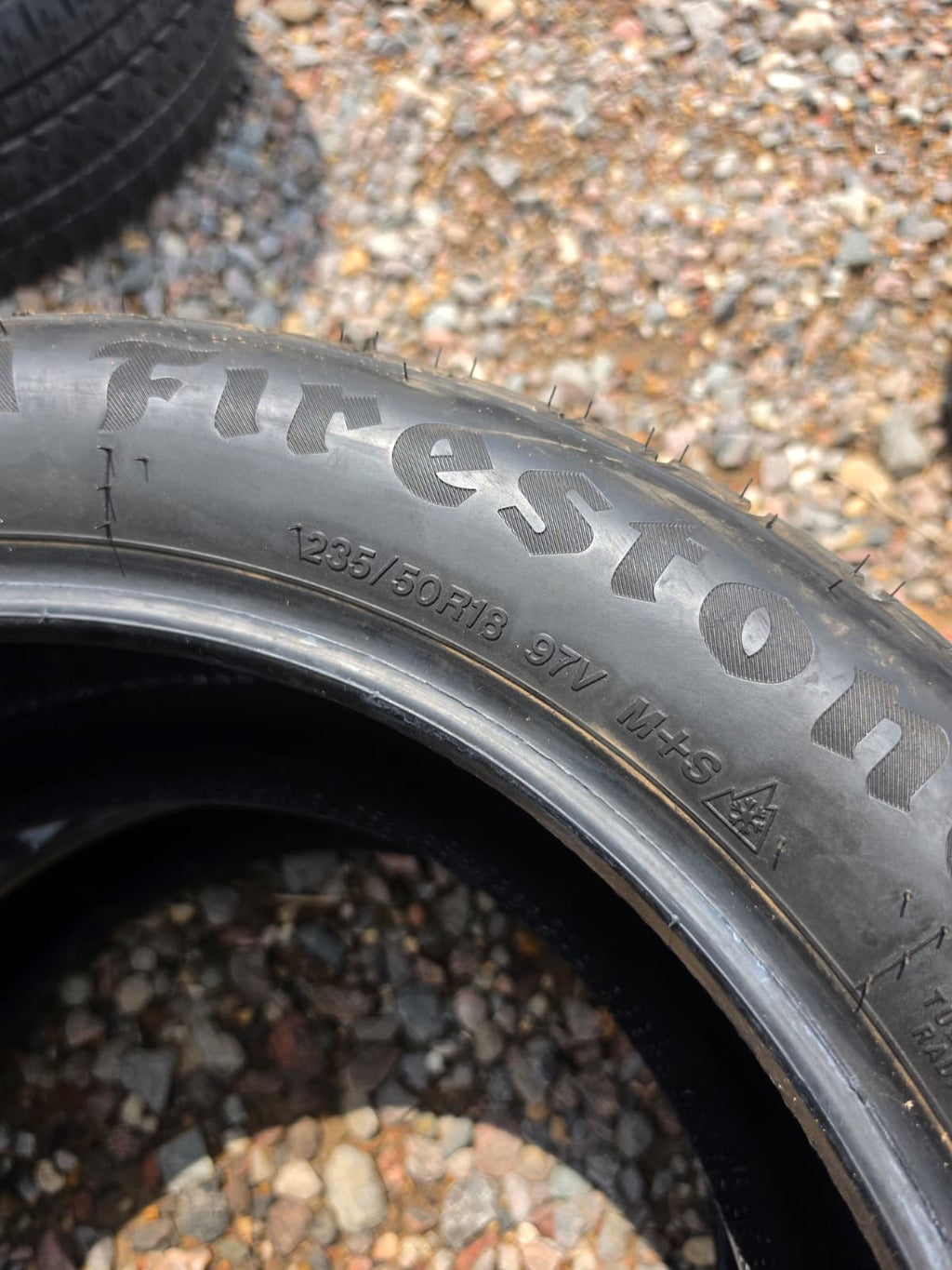 235/50R18 Pair (2 Used Tires) Firestone WeatherGrip