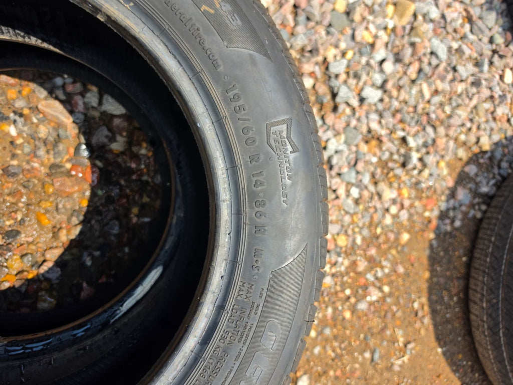 195/60R14 Pair (2 Used Tires) General Altimax RT