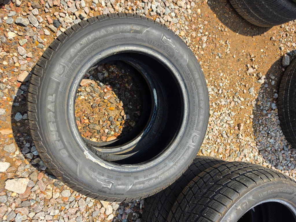 195/60R14 Pair (2 Used Tires) General Altimax RT