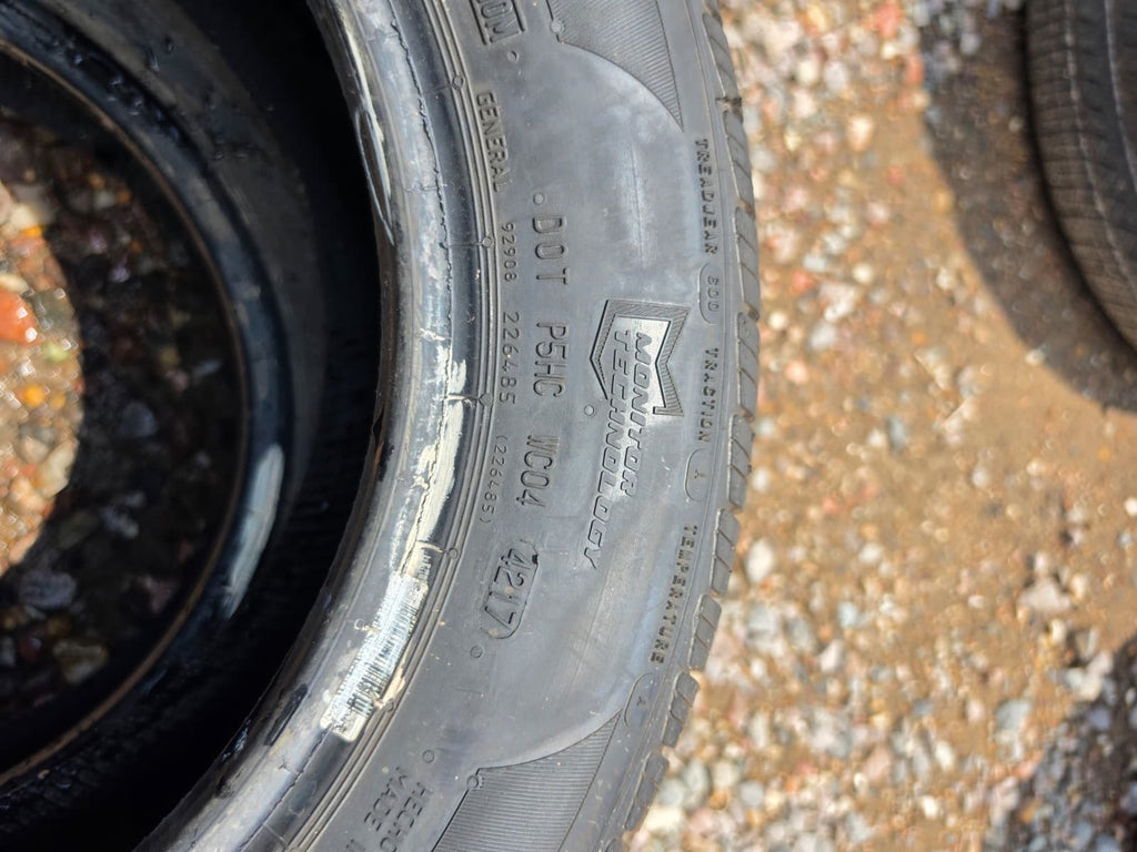 195/60R14 Pair (2 Used Tires) General Altimax RT