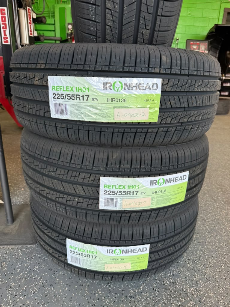 225/55R17 Set (4 Brand New Tires!!) Ironhead Reflex H01