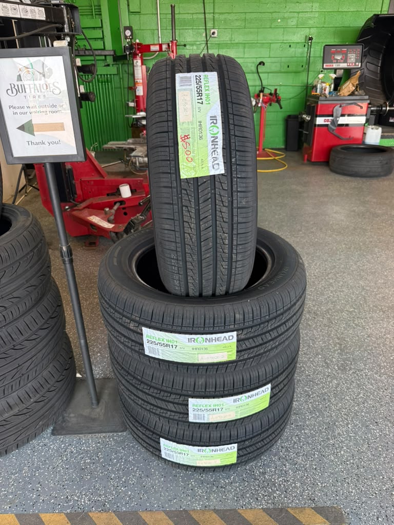 225/55R17 Set (4 Brand New Tires!!) Ironhead Reflex H01