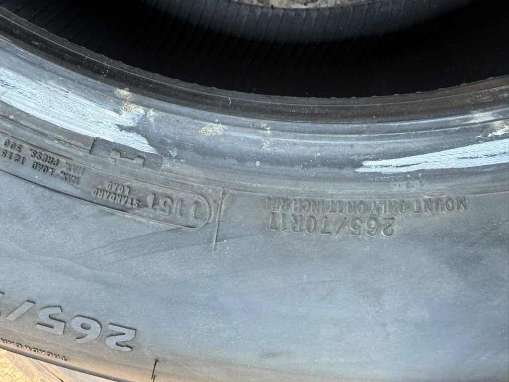 265/70R17 Pair (2 Used Tires) Big O AT Big Foot