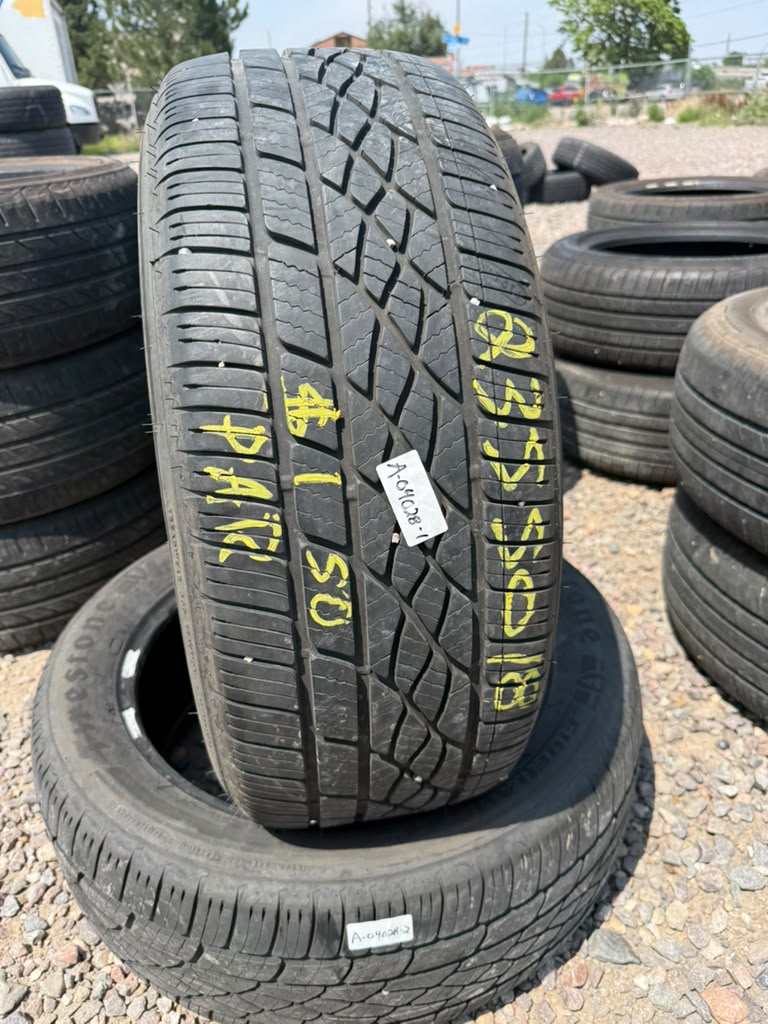 235/50R18 Pair (2 Used Tires) Firestone Fire Hawk