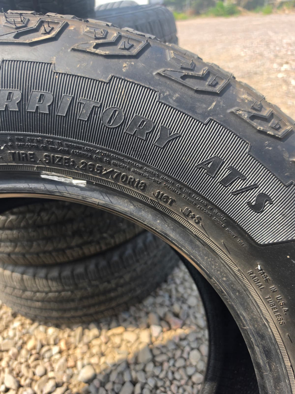 265/70R18 Single (1 Used Tire) Goodyear Wrangler Territory