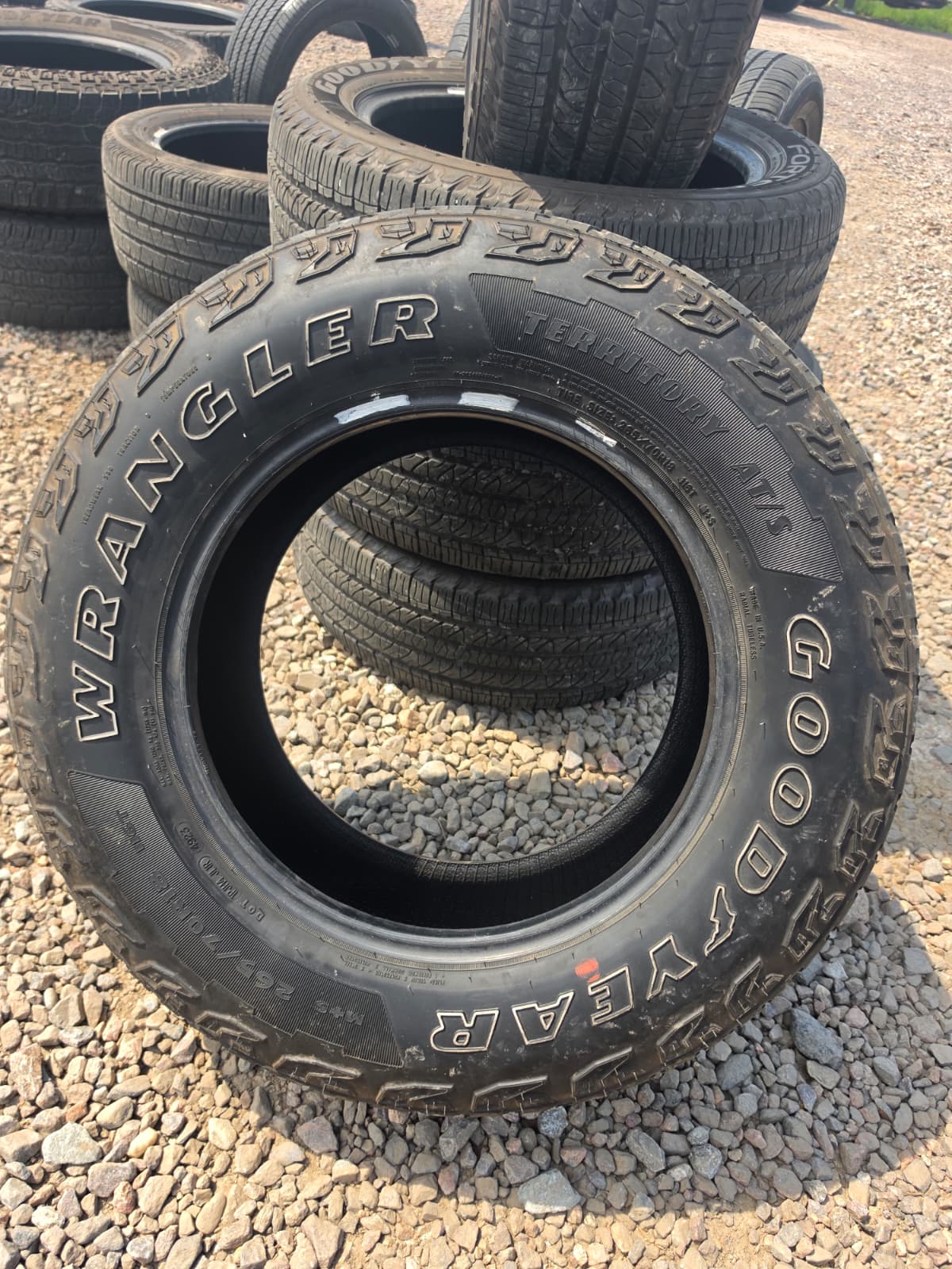 265/70R18 Single (1 Used Tire) Goodyear Wrangler Territory