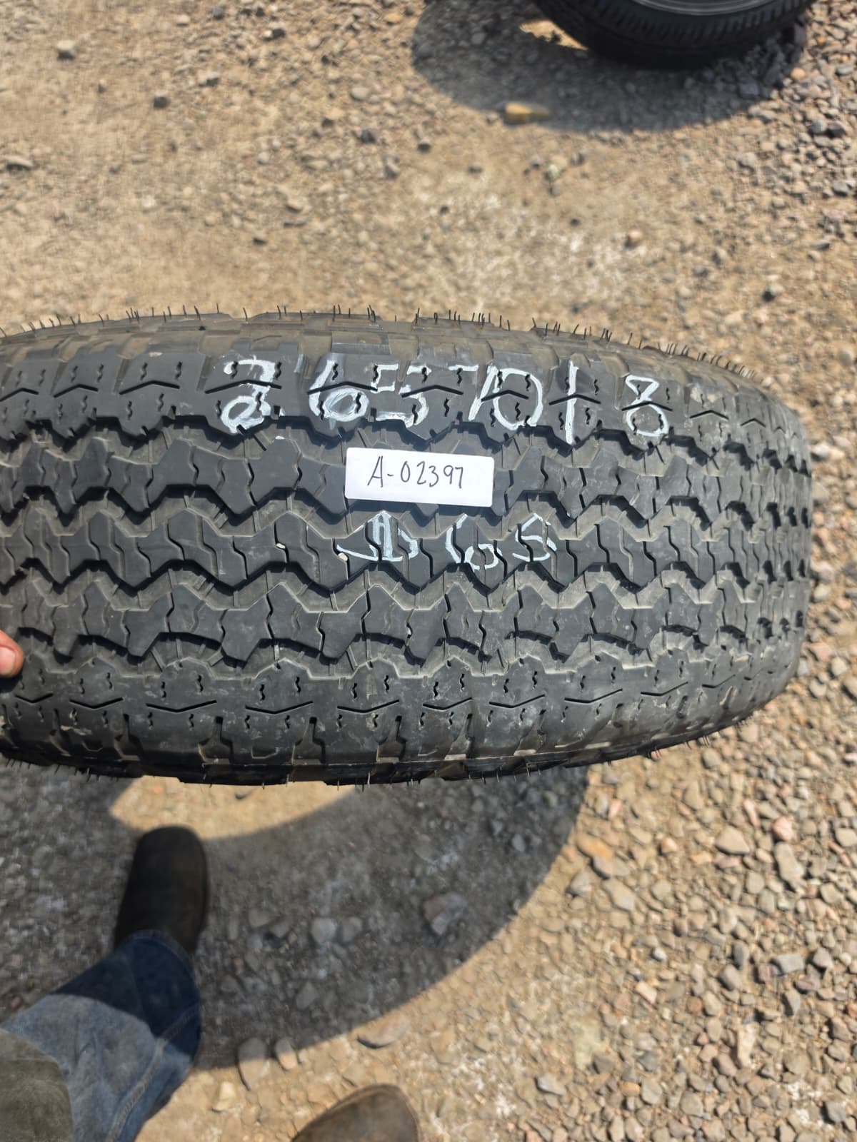 265/70R18 Single (1 Used Tire) Goodyear Wrangler Territory