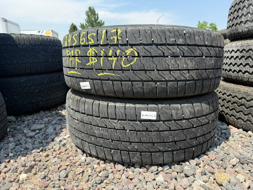 245/65R17 Pair (2 Used Tires) Corsa Highway Terrain plus