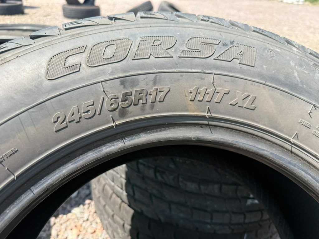 245/65R17 Pair (2 Used Tires) Corsa Highway Terrain plus