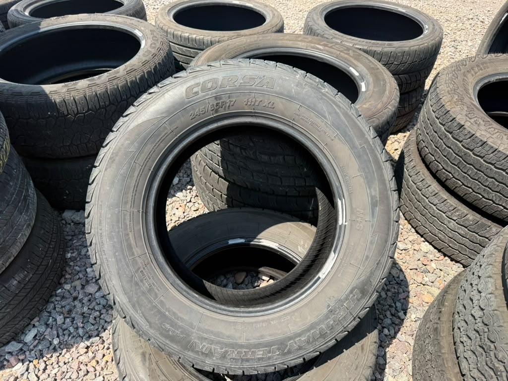 245/65R17 Pair (2 Used Tires) Corsa Highway Terrain plus