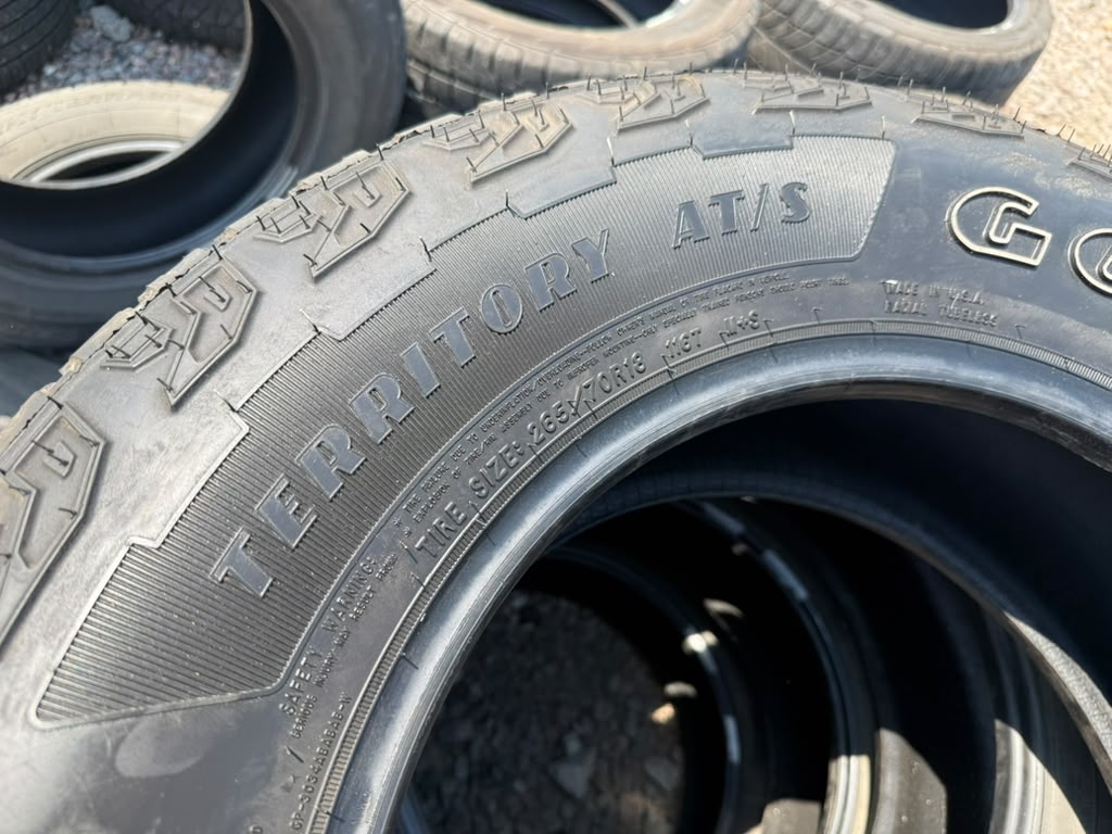 265/70R18 Set (4 Used Tires) Goodyear Wrangler Territory ATS