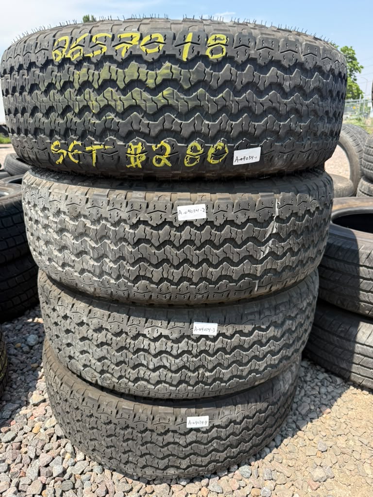 265/70R18 Set (4 Used Tires) Goodyear Wrangler Territory ATS
