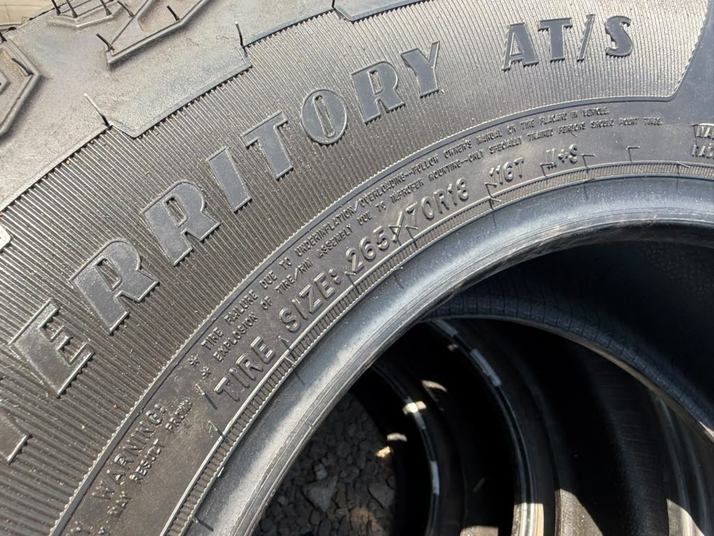 265/70R18 Set (4 Used Tires) Goodyear Wrangler Territory ATS
