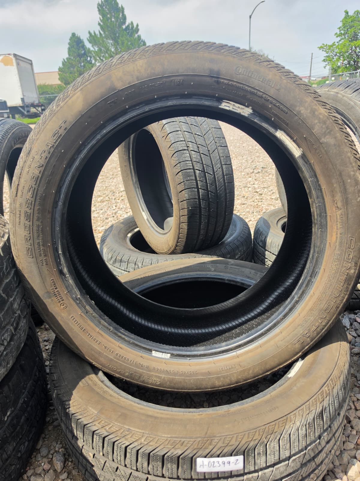 265/45R20 Pair (2 Used Tires) Continental CrossContact