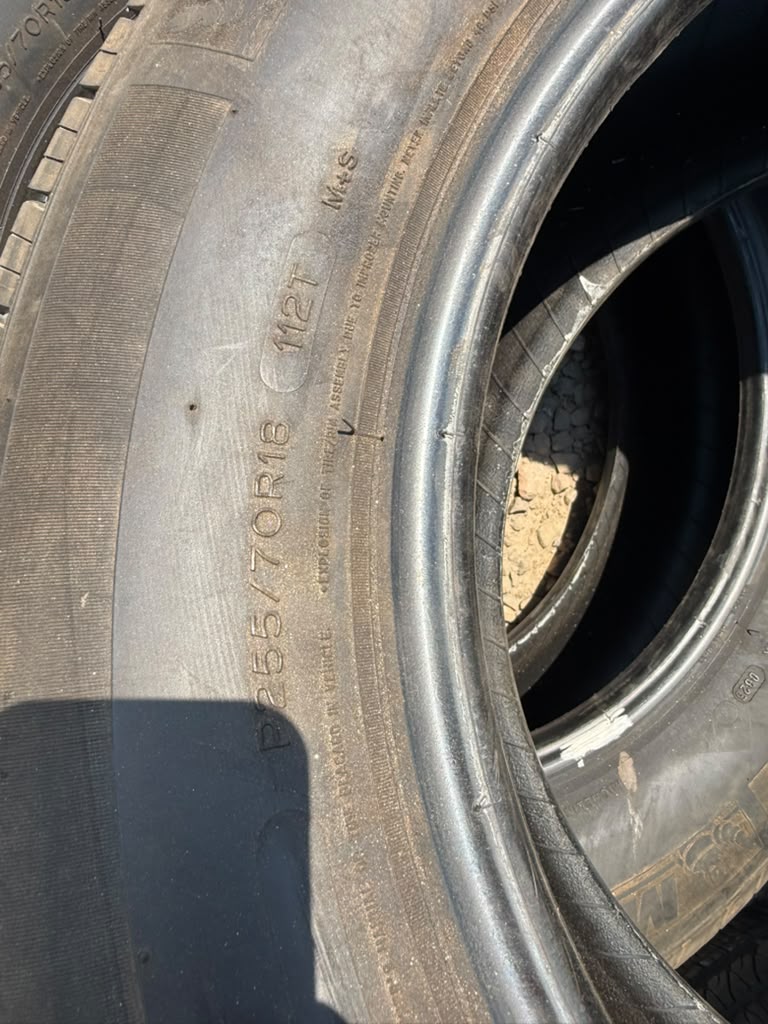 255/70R18 Pair (2 Used Tires) Michelin LtX MS2