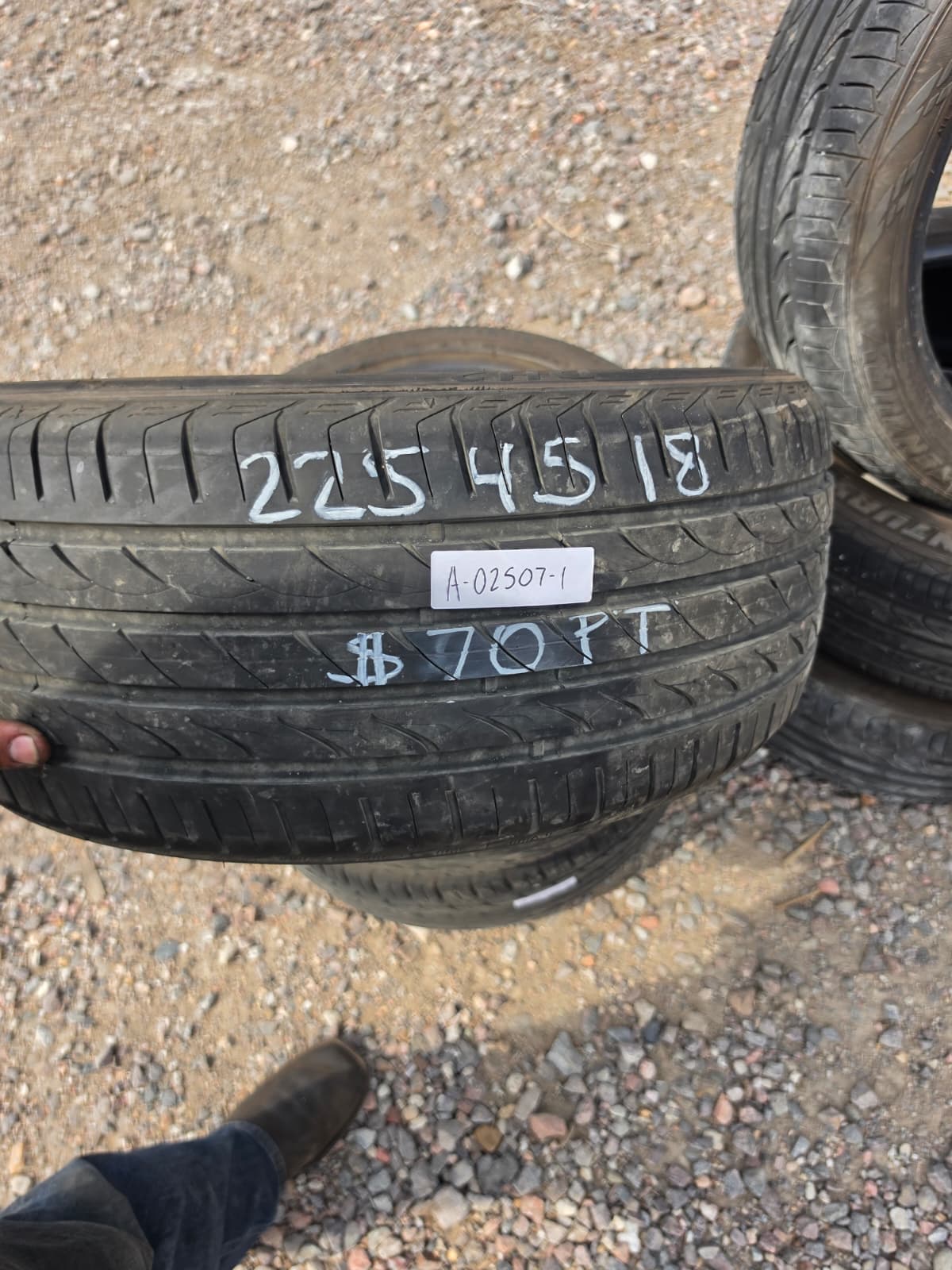 225/45R18 (3 Used Tires) Delinte Dh2