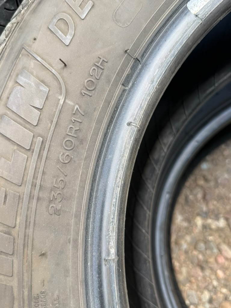 235/60R17 Pair (2 Used Tires) Michelin Defender T+H