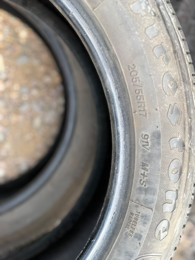 205/55R17 Pair (2 Used Tires) Firestone FT140