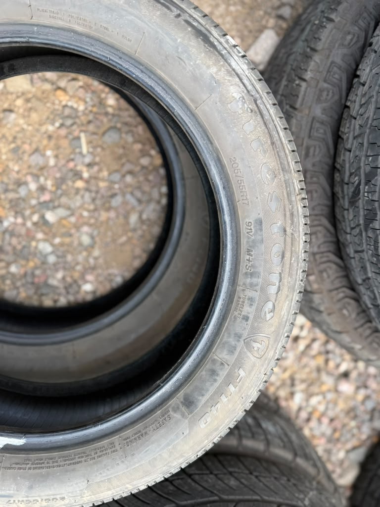 205/55R17 Pair (2 Used Tires) Firestone FT140