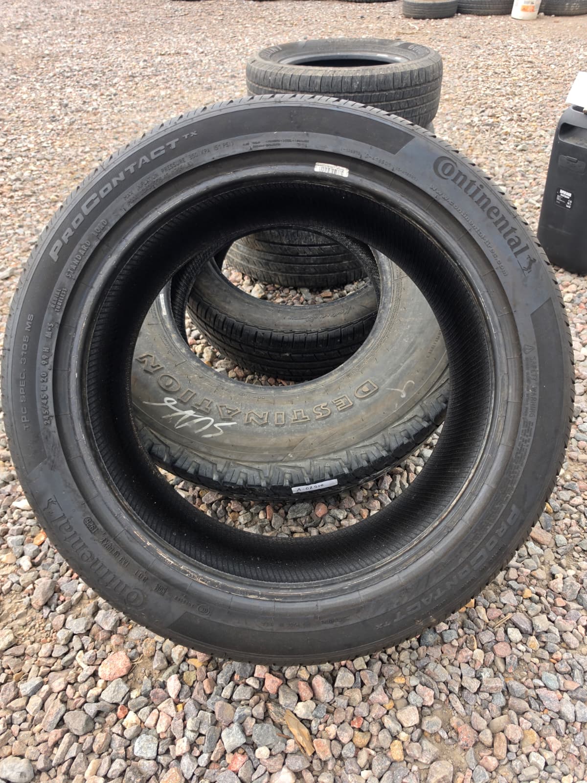 245/45R20 Single (1 Used Tire) Continental ProContact