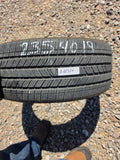 235/40R19 Single (1 Used Tire) Bridgestone Turanza