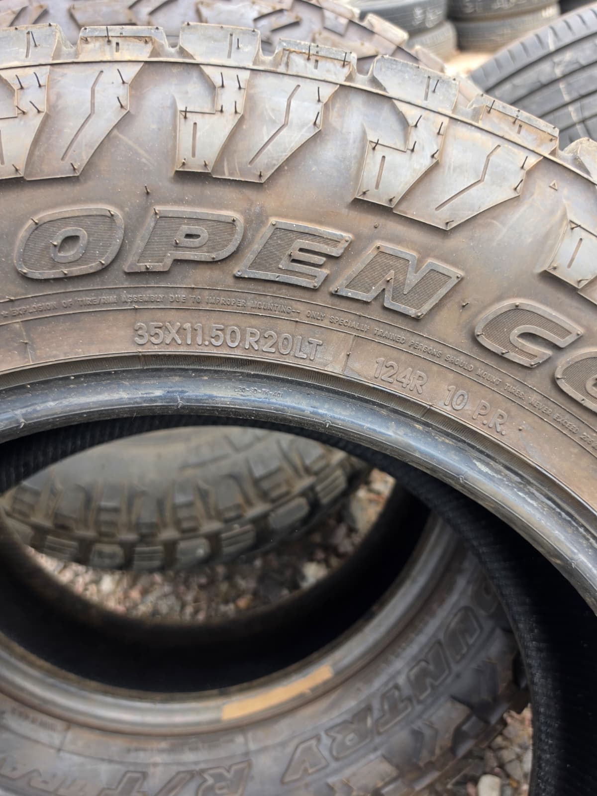 LT35x11.50R20 Single (1 Used Tire) Toyo Open Country