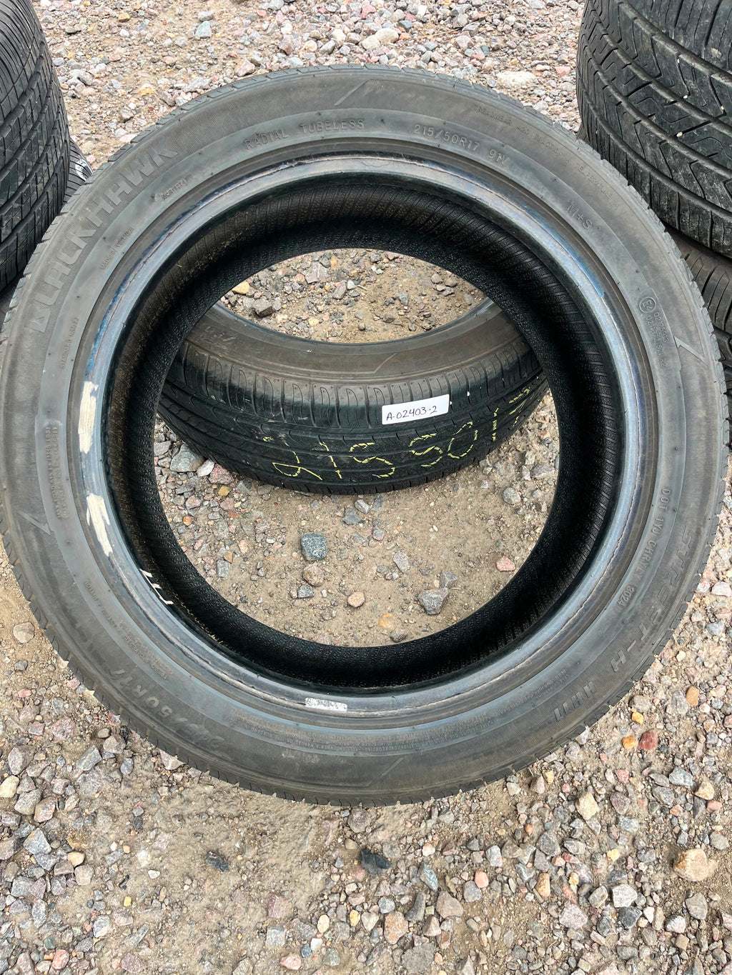 215/50R17 Pair (2 Used Tires) Blackhawk Street—H