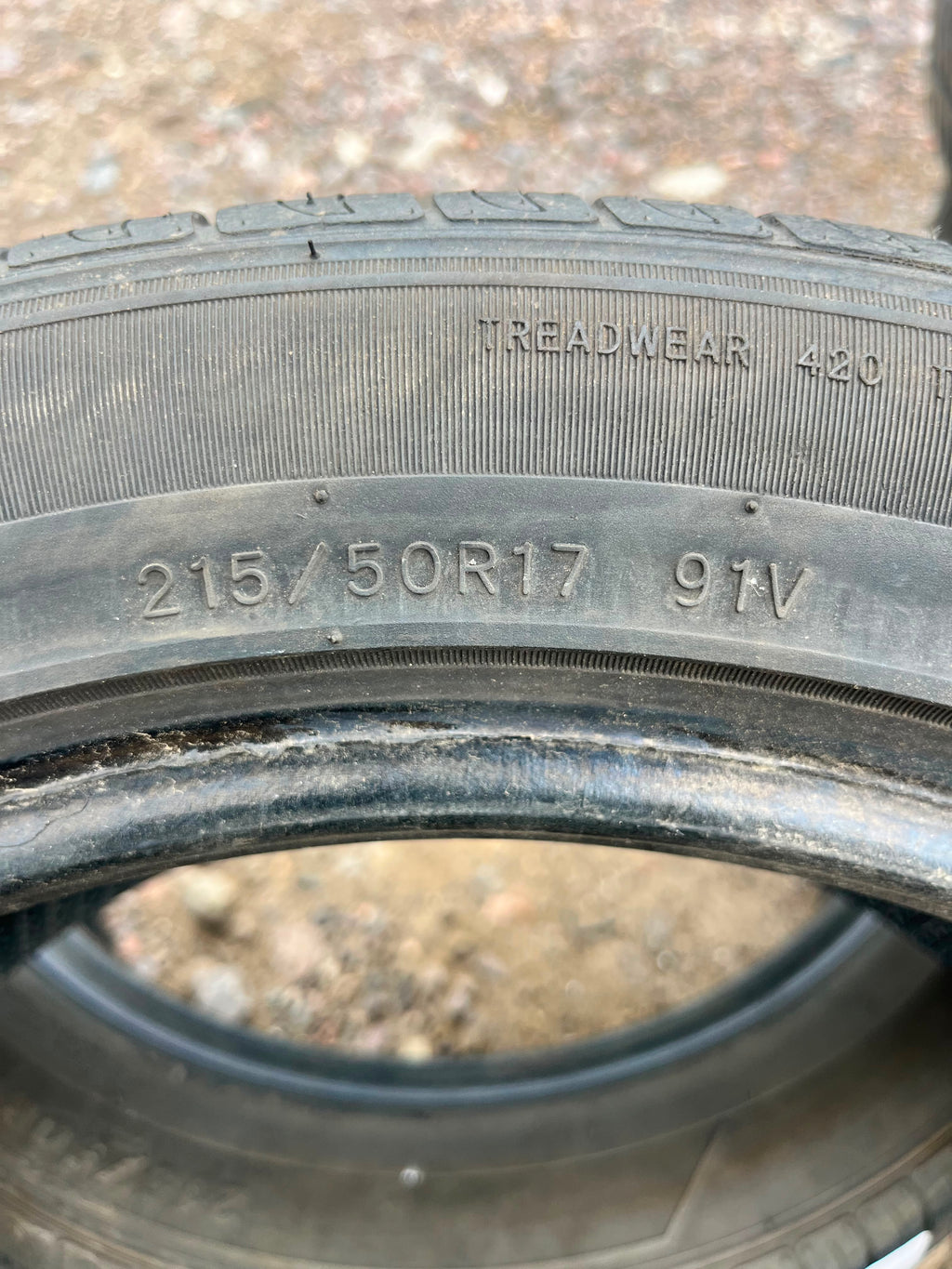 215/50R17 Pair (2 Used Tires) Blackhawk Street—H