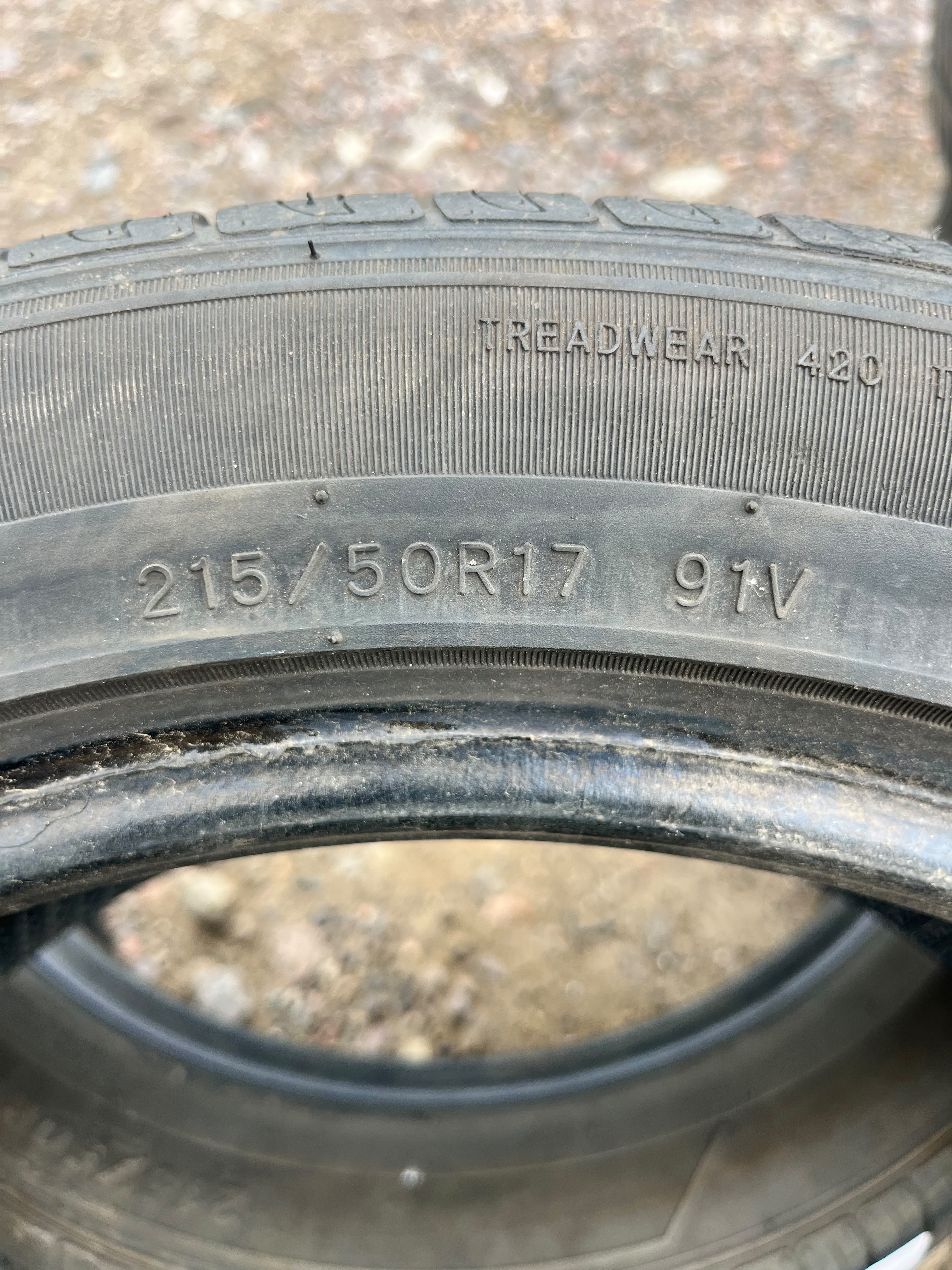 215/50R17 Pair (2 Used Tires) Blackhawk Street—H
