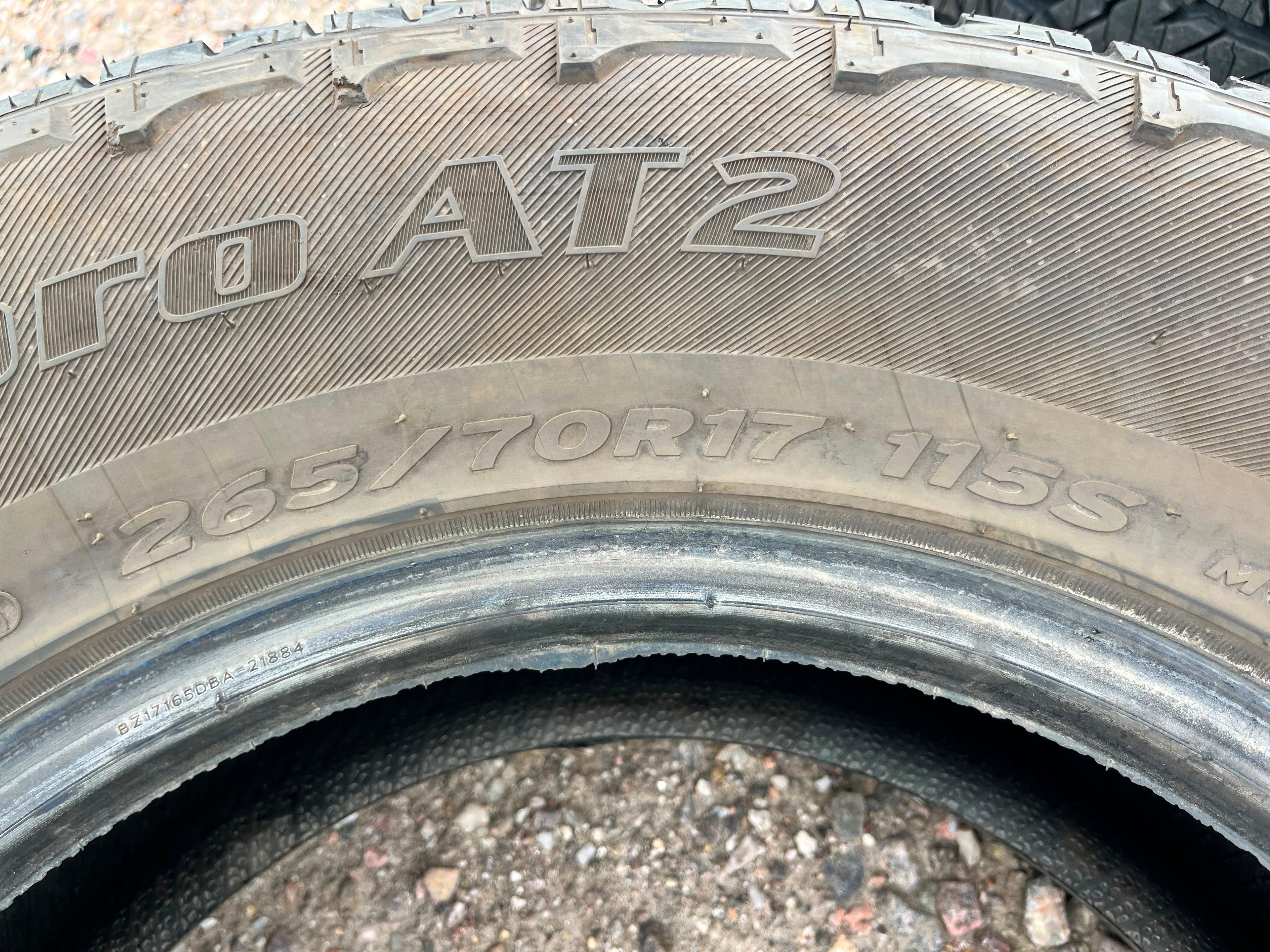 265/70R17 Pair (2 Used  Tires) Hankook Dynapro AT2