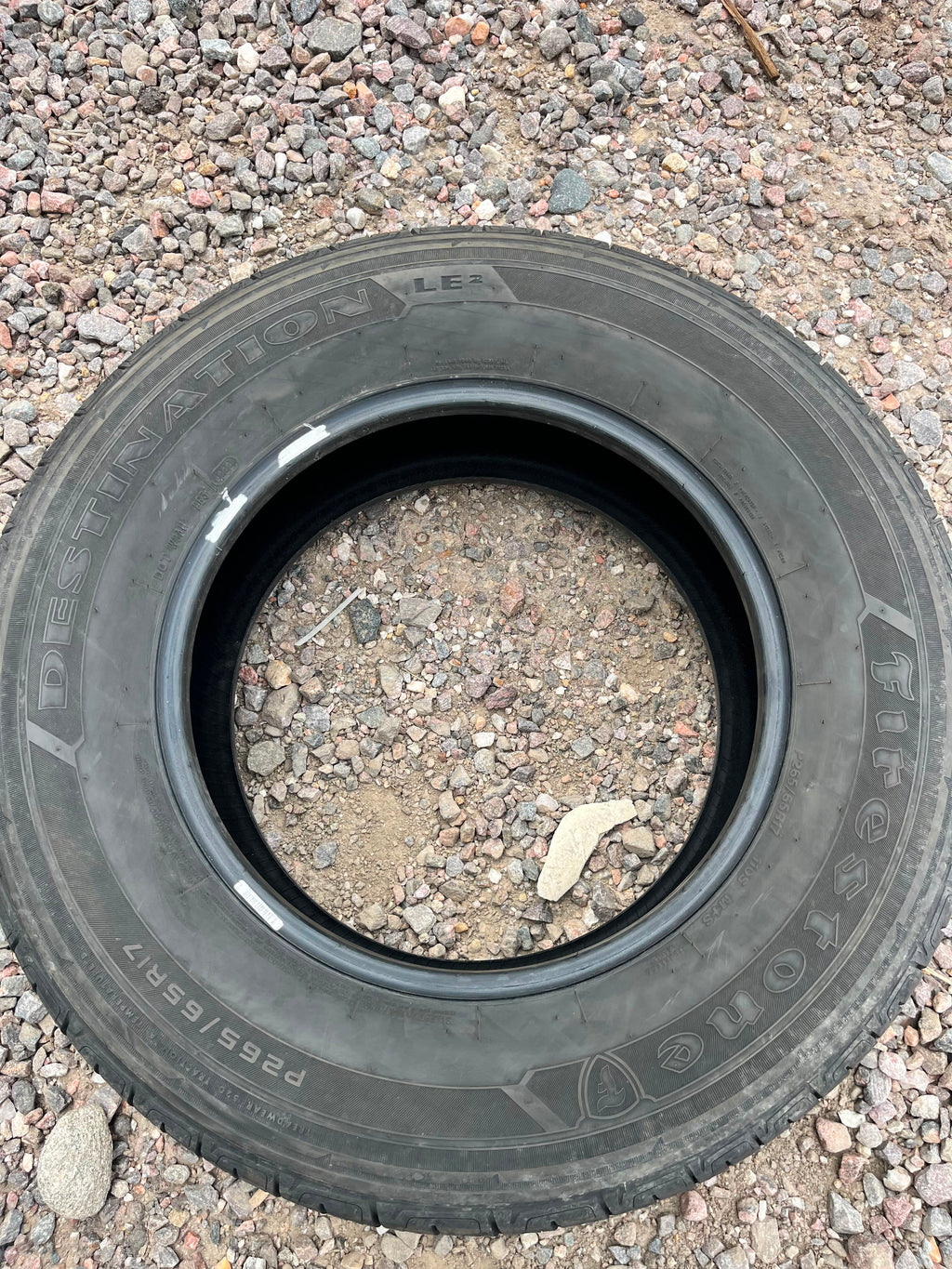 265/65R17 Single (1 Used Tire) Firestone Destination LE2