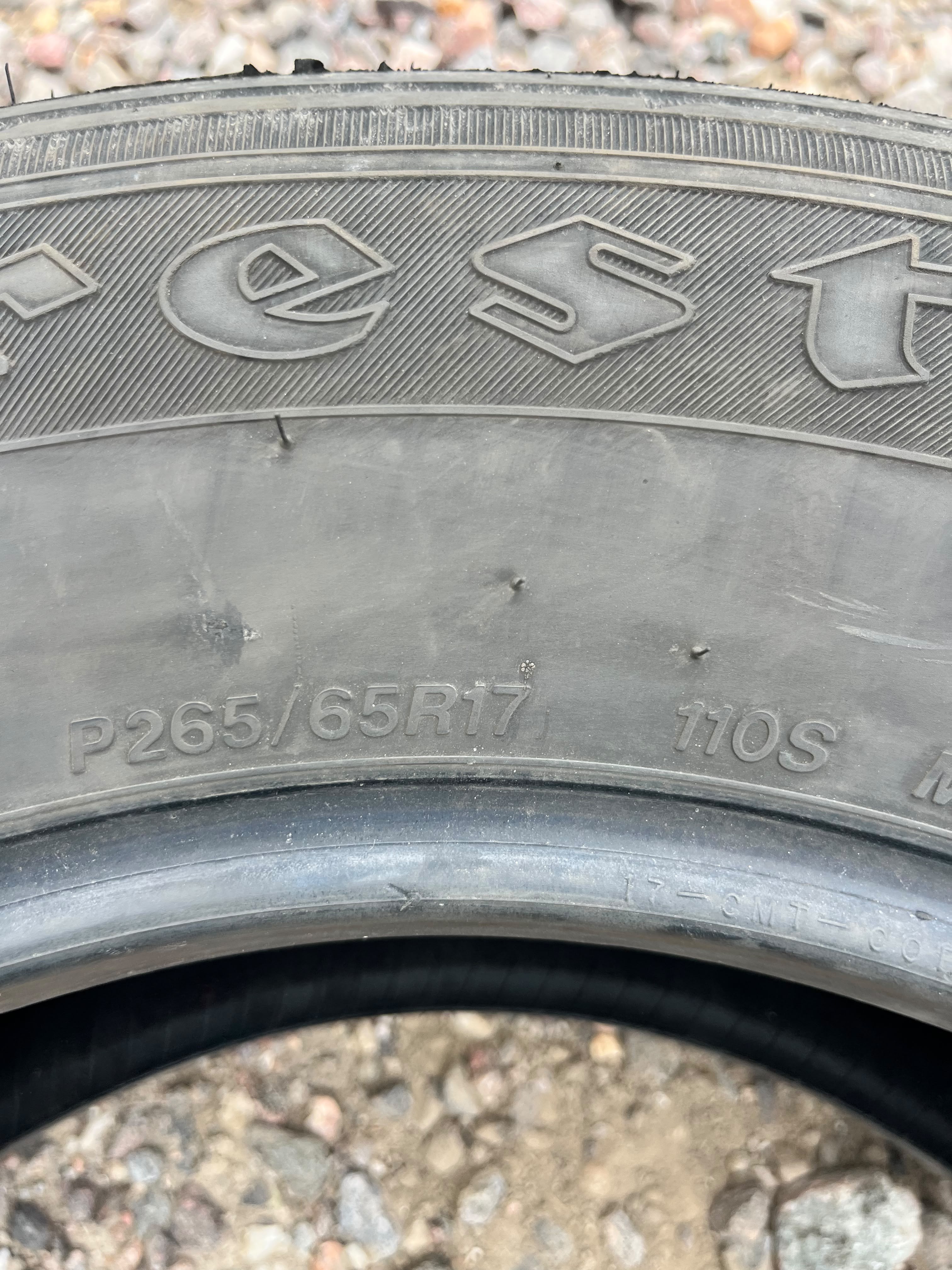265/65R17 Single (1 Used Tire) Firestone Destination LE2