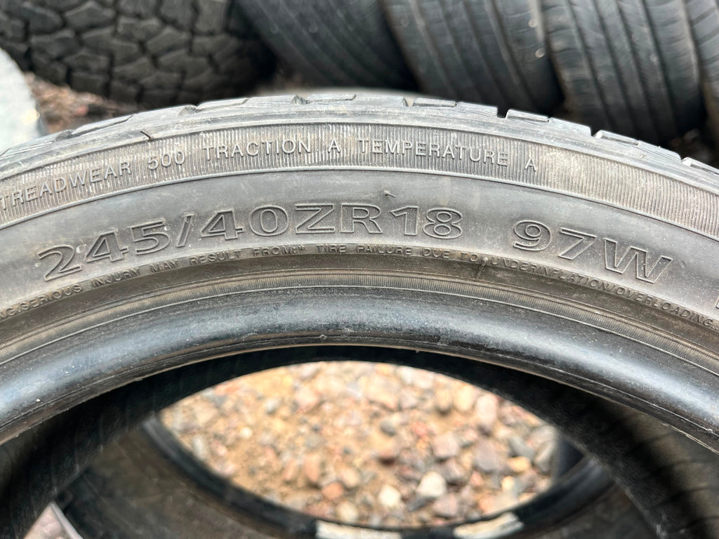 245/40R18 Pair (2 Used Tires) Landsail LS588 UHP
