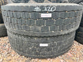 275/80R22.5 Pair (2 Used Tires) Michelin XDA 5+
