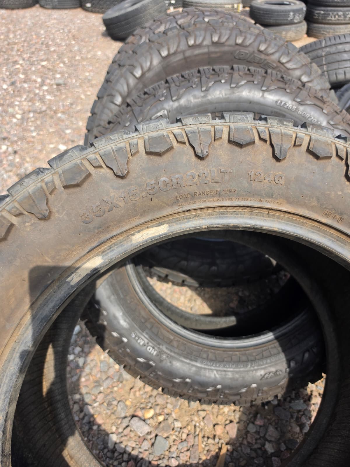 LT35x15.50R22 Single (1 Used Tire) Venmon Power Terra Hunter RT