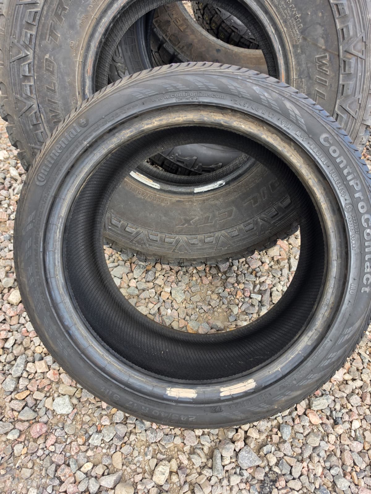 245/40R17 Single (1 Used Tire) Continental ContiProContact