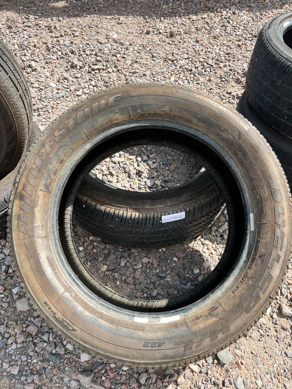 245/55R19 Pair (2 Used Tires) Bridgestone Dueler