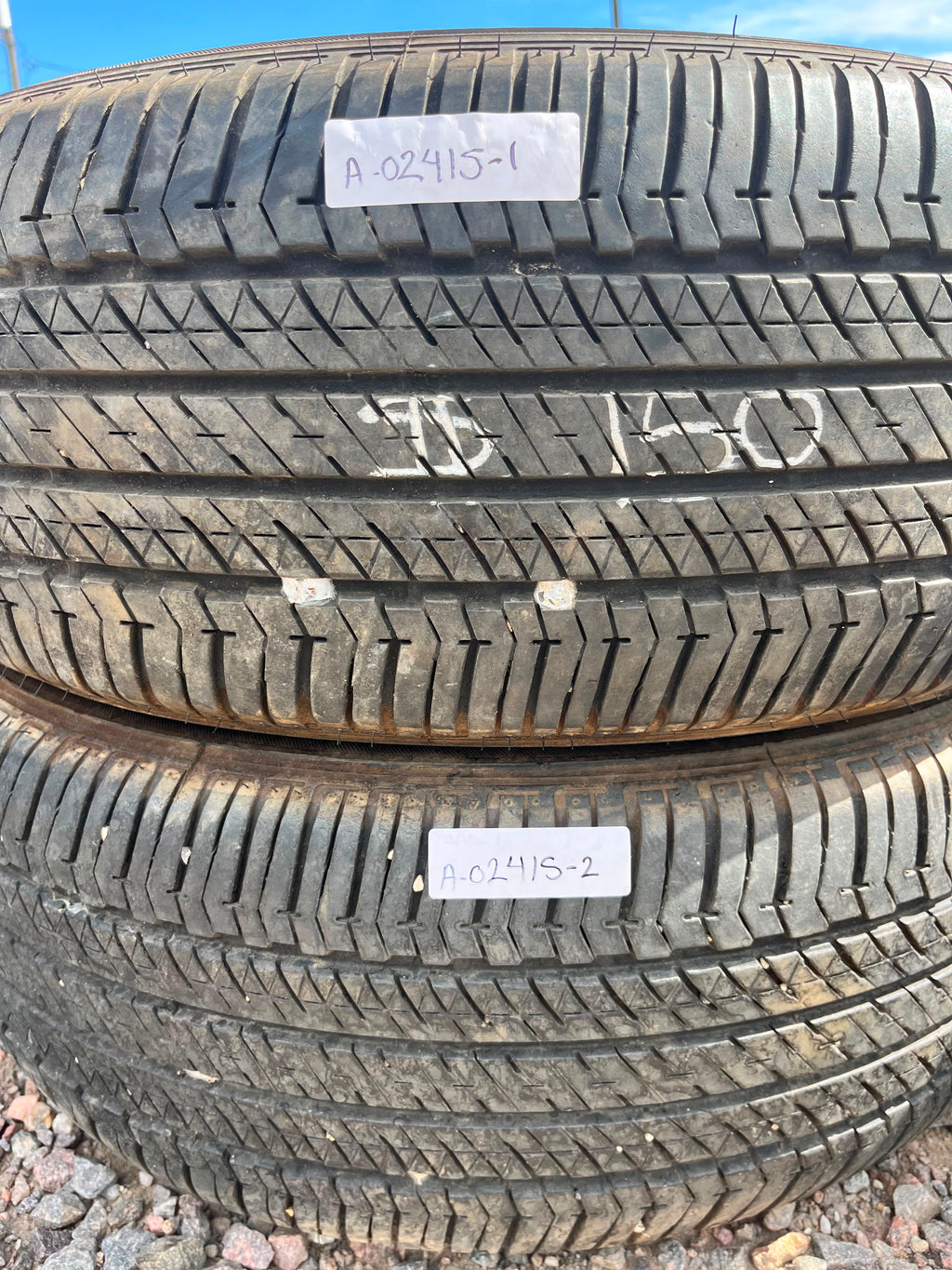 245/55R19 Pair (2 Used Tires) Bridgestone Dueler