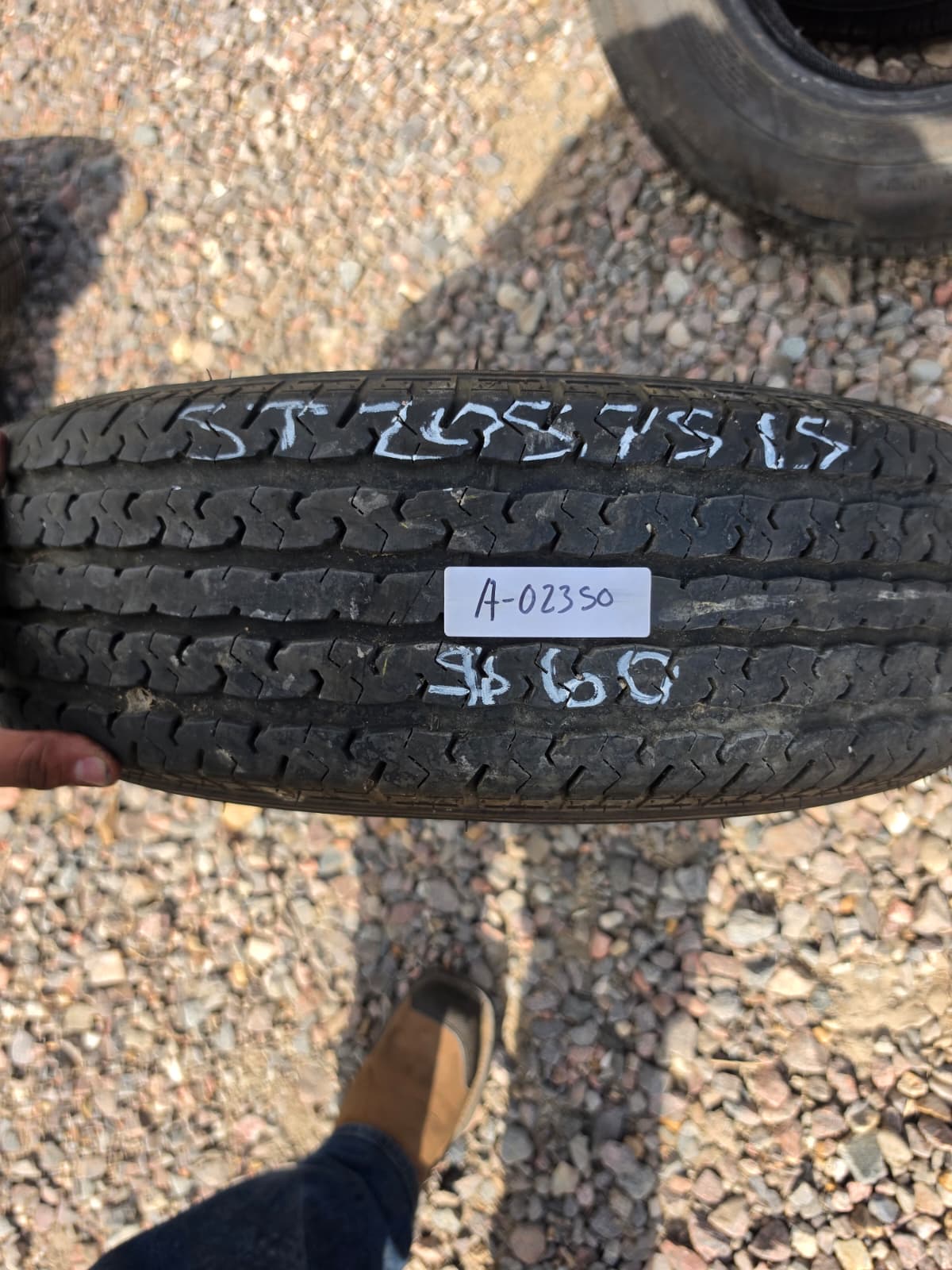 ST205/75R15 Single (1 Used Tire) Towstar Str St Radial