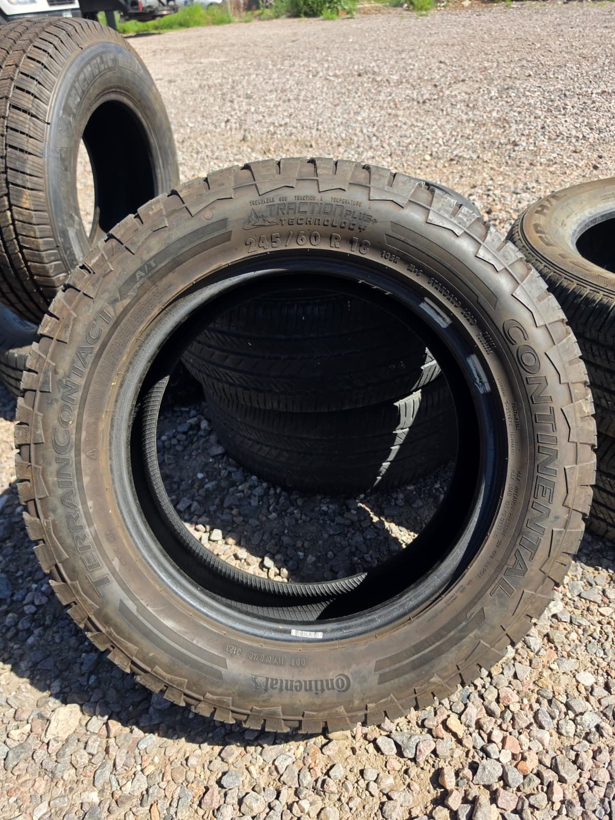 245/60R18 Single (1 Used Tire) Continental Terrain Contact