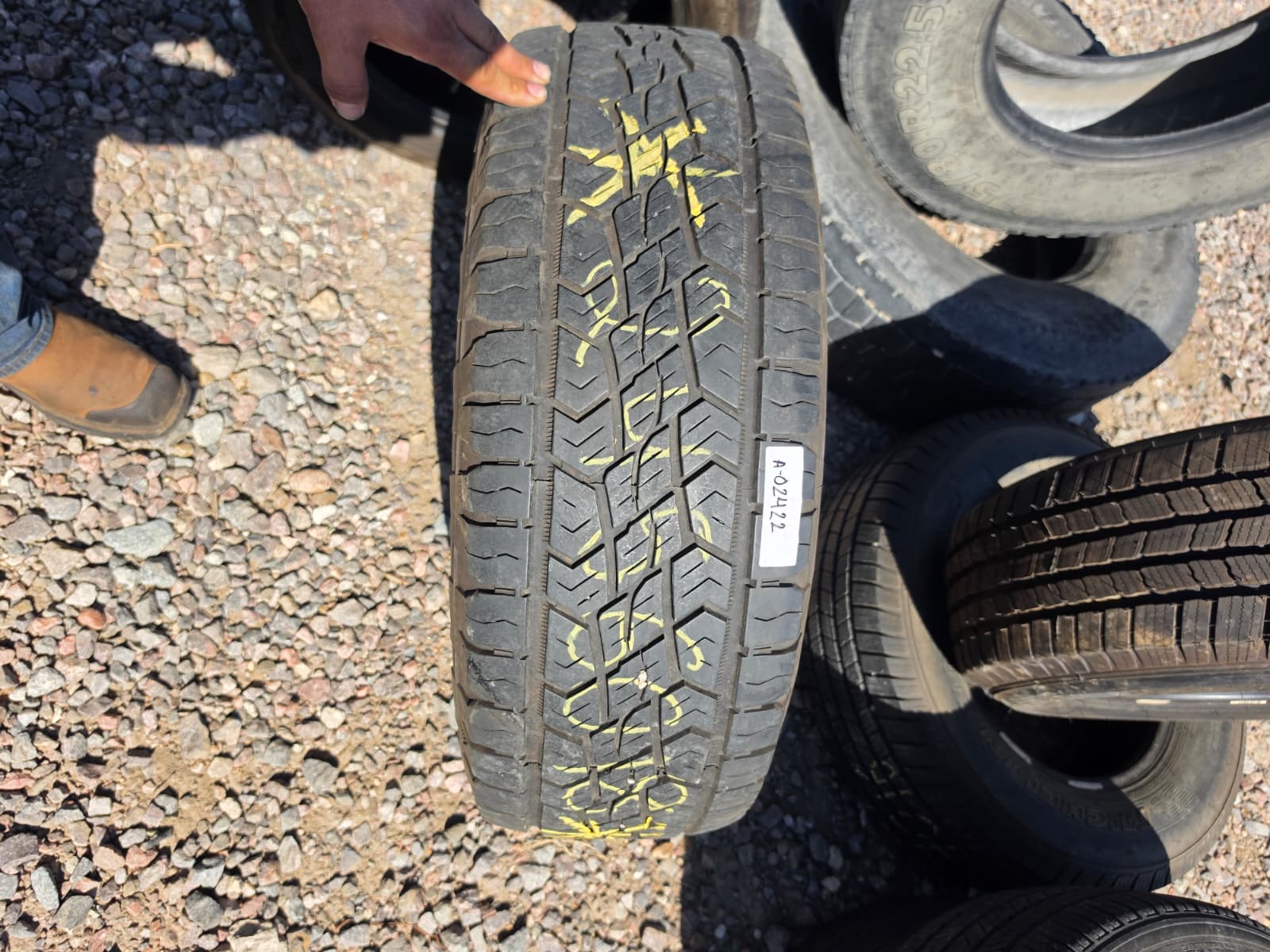 245/60R18 Single (1 Used Tire) Continental Terrain Contact