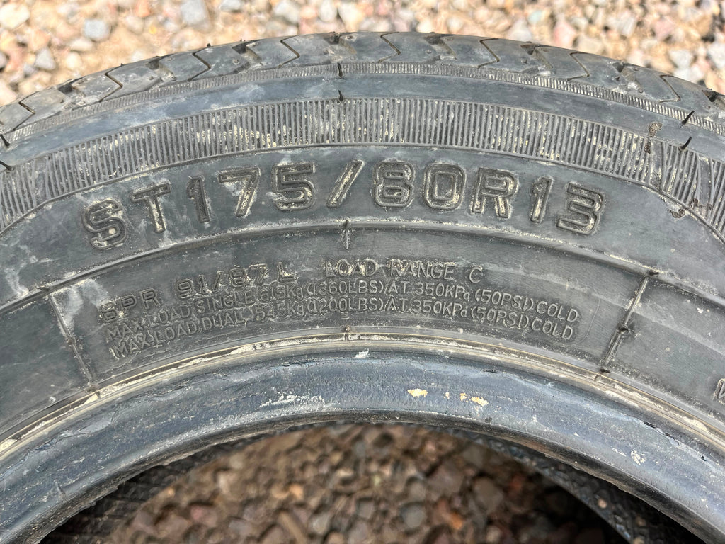 ST175/80R13 Single (1 Used Tire) Power King Towmax STR