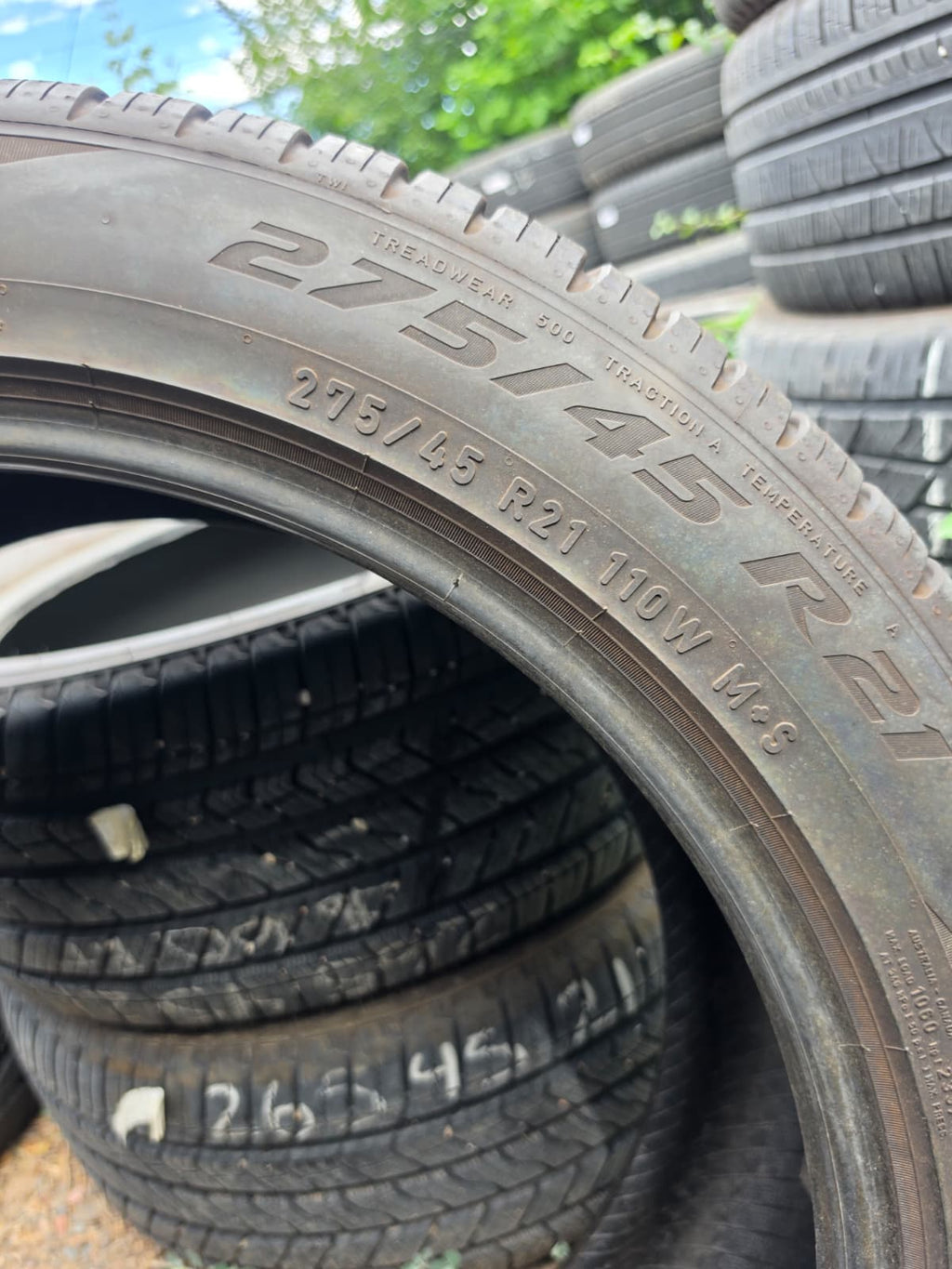 275/45R21 Set (4 Used Tires) Pirelli Scorpion Zero
