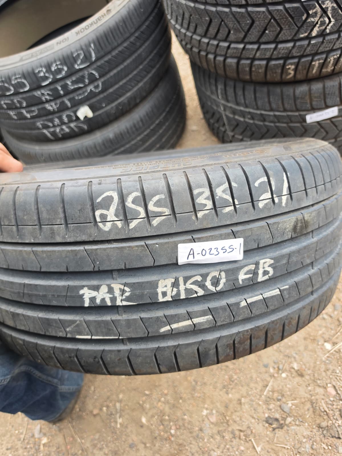 245/35R21 Pair (2 Used Tires) Pirelli P Zero