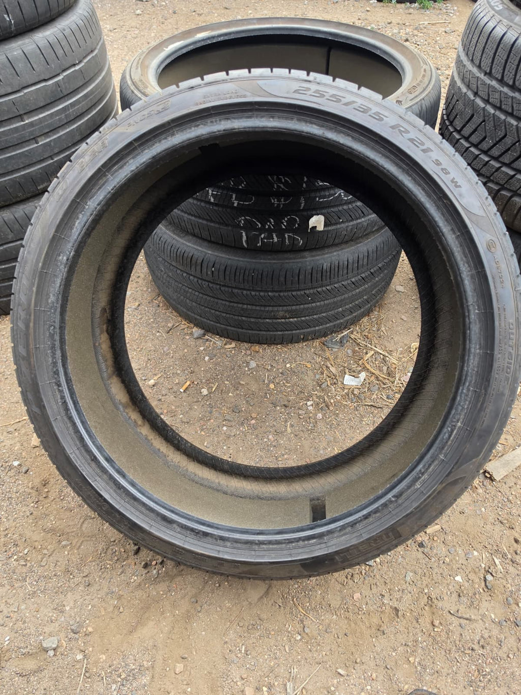 245/35R21 Pair (2 Used Tires) Pirelli P Zero
